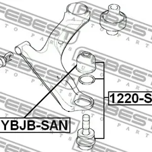 Ostatnie sztuki SWORZEŃ WAHACZA HYUNDAI P. SANTA FE I/II 01- LE/PR WCISKANY