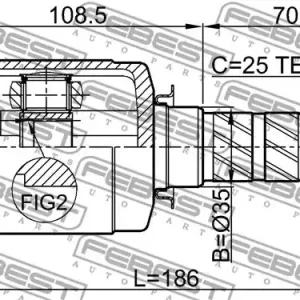 Nowość PRZEGUB WEW. SUBARU LEGACY III/IMPREZA 29X35X25