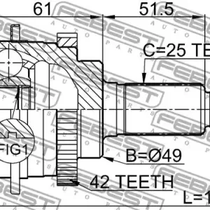 PRZEGUB ZEW. SUZUKI BALENO 21X49X25 ABS 42Z Tani