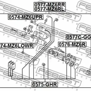 Szybka dostawa MOCOWANIE ZACISKU HAM. MAZDA T. 6/CX-5 1,8-2,5 02- LE/PR