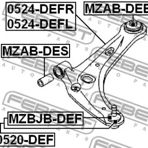 Do wyczerpania zapasów SWORZEŃ WAHACZA FORD P. FIESTA 08- MAZDA 2 07- LE/PR