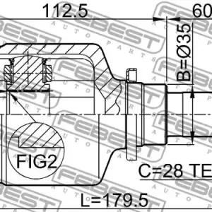 PRZEGUB WEW. MAZDA 3 (BK) 5 (CR) 24X35X28 LE. Wysoka jakość