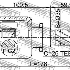 Nowość PRZEGUB WEW. MAZDA 3 (BK/BL) 22X35X26 LE.