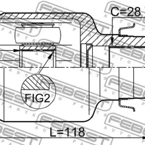 Popularny PRZEGUB WEW. MAZDA 3/626 V (GF) 3 (BK) 23X43X28 PR.