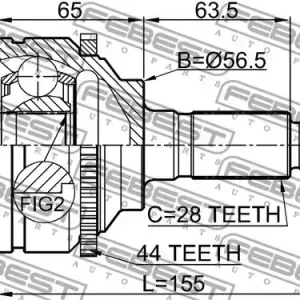 Ostatnia szansa PRZEGUB ZEW. MAZDA MPV 35X56.5X28 ABS 44Z