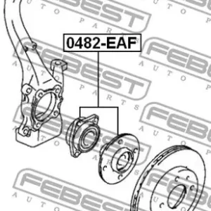 ŁOŻYSKO KOŁA MITSUBISHI P. GALANT VI (EA_) KPL. Z PIASTĄ Popularny