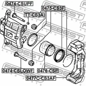 MOCOWANIE ZACISKU HAM. MITSUBISHI P. LANCER/OUTLANDER 1,3-2,4 02-08 LE/PR Zamów teraz