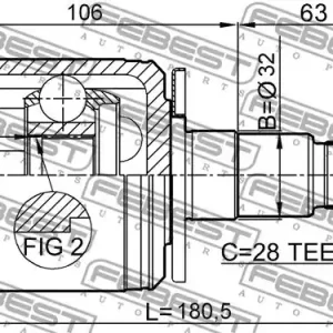 Wysoka jakość PRZEGUB WEW. MITSUBISHI L200/PAJERO SPORT 33X34,6X28 LE.