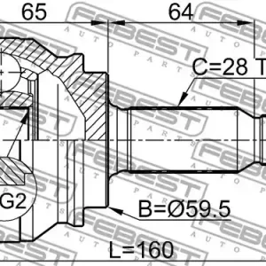 PRZEGUB ZEW. MITSUBISHI OUTLANDER II/III LANCER 07- 35X59,5X28 Zniżka