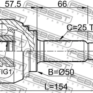 Darmowa dostawa PRZEGUB ZEW. MITSUBISHI ELANTRA 23X50X25