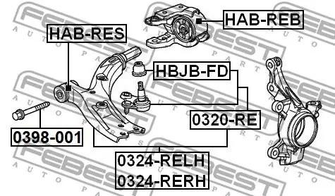 ŚRUBA ZAWIESZENIA HONDA CIVIC, CR-V 05- Cena promocyjna
