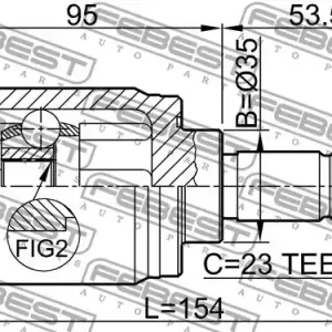 Hit sprzedaży PRZEGUB WEW. HONDA ACCORD VII/CR-V 25X35X23 TYLNA OŚ