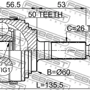 PRZEGUB ZEW. HONDA CIVIC VII/HR-V 30X60X26 ABS 50Z Sprawdź teraz