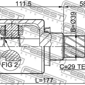 PRZEGUB WEW. NISSAN X-TRAIL (T30) 26X39X29 LE. Hit cenowy