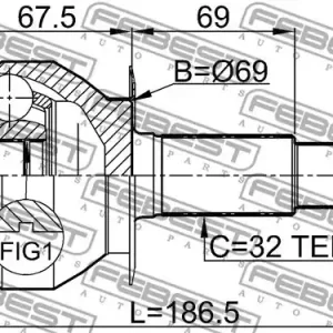 Niska cena PRZEGUB ZEW. NISSAN PATHFINDER (R51) 05- 29X69X32 TYLNA OŚ