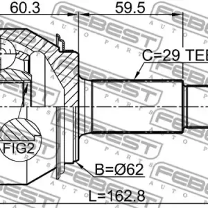 Oferta limitowana PRZEGUB ZEW. NISSAN QASHQAI/X-TRAIL 26X62X29