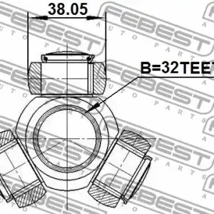 Zamów dziś KRZYŻAK PRZEGUBU WEW. TOYOTA AVENSIS 32Z/38,05MM (TRIPOD)