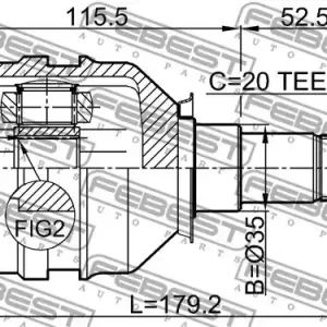 Zamów dziś PRZEGUB WEW. TOYOTA AURIS/COROLLA E15 23X35X20