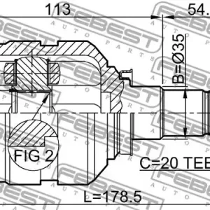 Ograniczona ilość PRZEGUB WEW. TOYOTA AVENSIS 2,0 97- 25X35X20 LE.