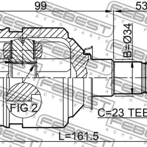 Szybka dostawa PRZEGUB WEW. TOYOTA YARIS/URBAN CRUISER 22X34X23