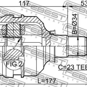 Popularny PRZEGUB WEW. TOYOTA COROLLA E11/AVENSIS 22/34/23