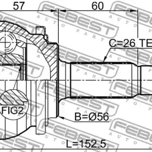 PRZEGUB ZEW. TOYOTA PRIUS 09- 25X56X26 LEXUS CT200H Nie przegap