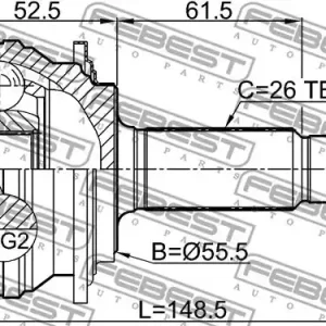 PRZEGUB ZEW. TOYOTA URBAN CRUISER/YARIS 23X55X26 Najlepsza cena