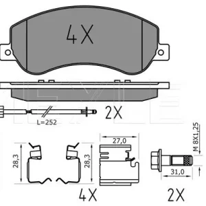 Wyjątkowa oferta KLOCKI HAM. FORD P. TRANSIT 06- DMC 3,3/3,5