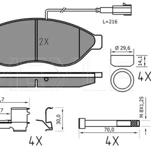 Bestseller KLOCKI HAM. FIAT P. DUCATO/BOXER/JUMPER 06- ŁADOWNOŚĆ 1700