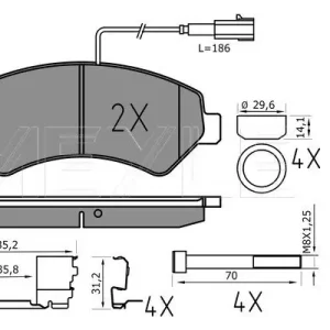 KLOCKI HAM. FIAT P. DUCATO 06- ŁADOWNOŚĆ 2000KG Wyprzedaż