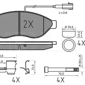 Dostępne od ręki KLOCKI HAM. FIAT P. DUCATO/BOXER/JUMPER 06- ŁADOWNOŚĆ 1100/1500