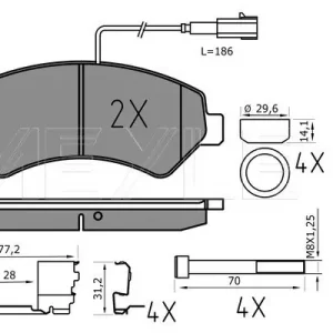 KLOCKI HAM. FIAT P. DUCATO 06- ŁADOWNOŚĆ 1600KG Ostatnie sztuki