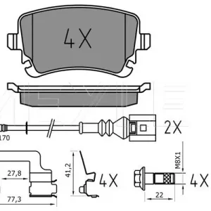 KLOCKI HAM. VW T. T5 03- 1,9-3,2 Z 2 CZUJNIKAMI Hit sprzedaży