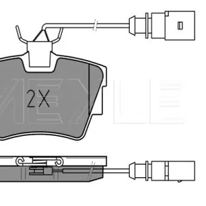KLOCKI HAM. VW T. T4 90-97 Z CZUJNIKIEM Nowość
