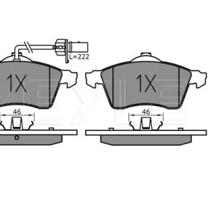 Ostatnie sztuki KLOCKI HAM. VW P. T4 09/90- 1,8-2,8 Z CZUJNIKIEM